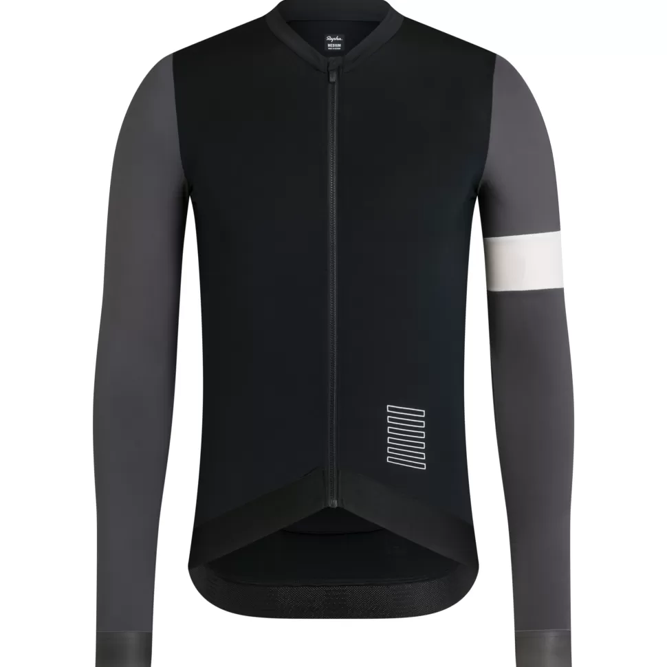 Rapha Jerseys>Men'S Pro Team Long Sleeve Training Jersey Black/Carbon Grey/White